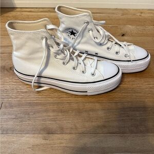 Converse White Platform High-Tops